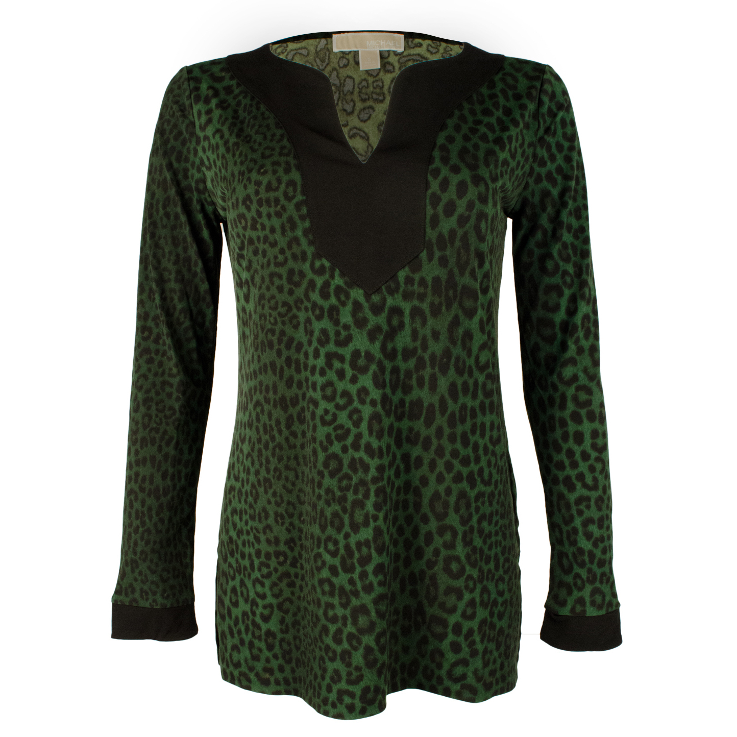 Nwt Michael Kors Women's Printed Jersey Knit V-Neck Tunic Shirt-M-S $88